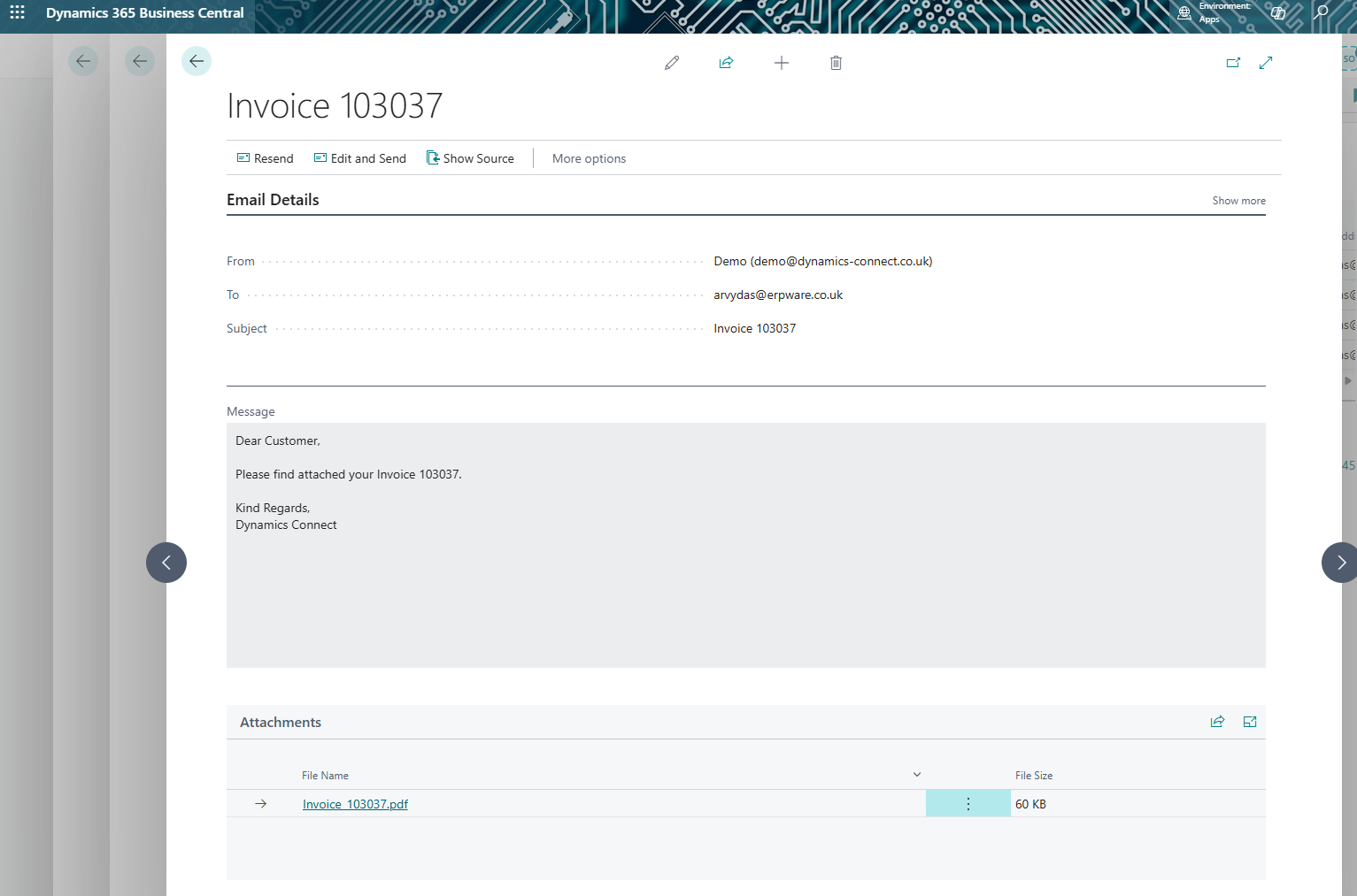 Customer Sent Emails